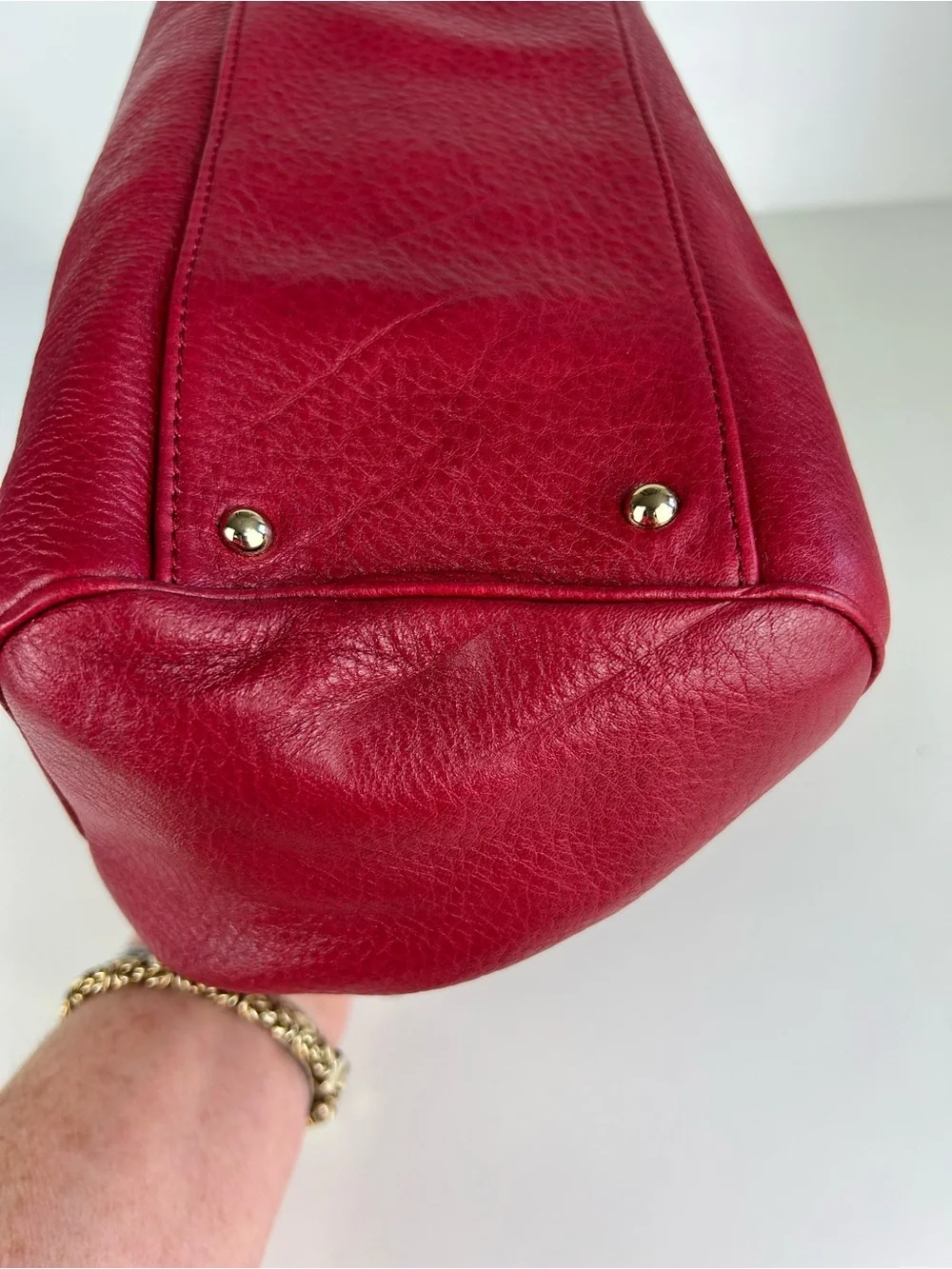 COACH MADISON MINI SATCHEL RED GOLD HARDWARE